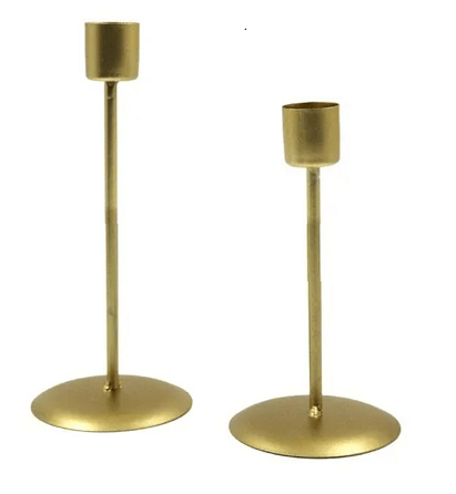 Golden candel Stand sat of 2