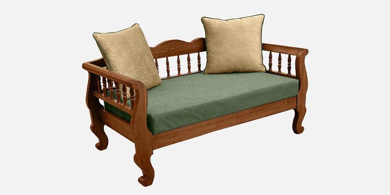 Teak Wood 2 Seater Sofa In Light Walnut - Ouch Cart 