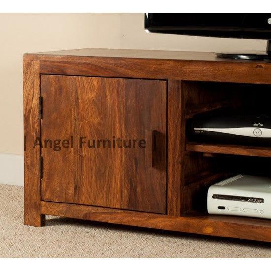 Wide Screen Solid Sheesham Wood TV Unit | Entertainment Unit