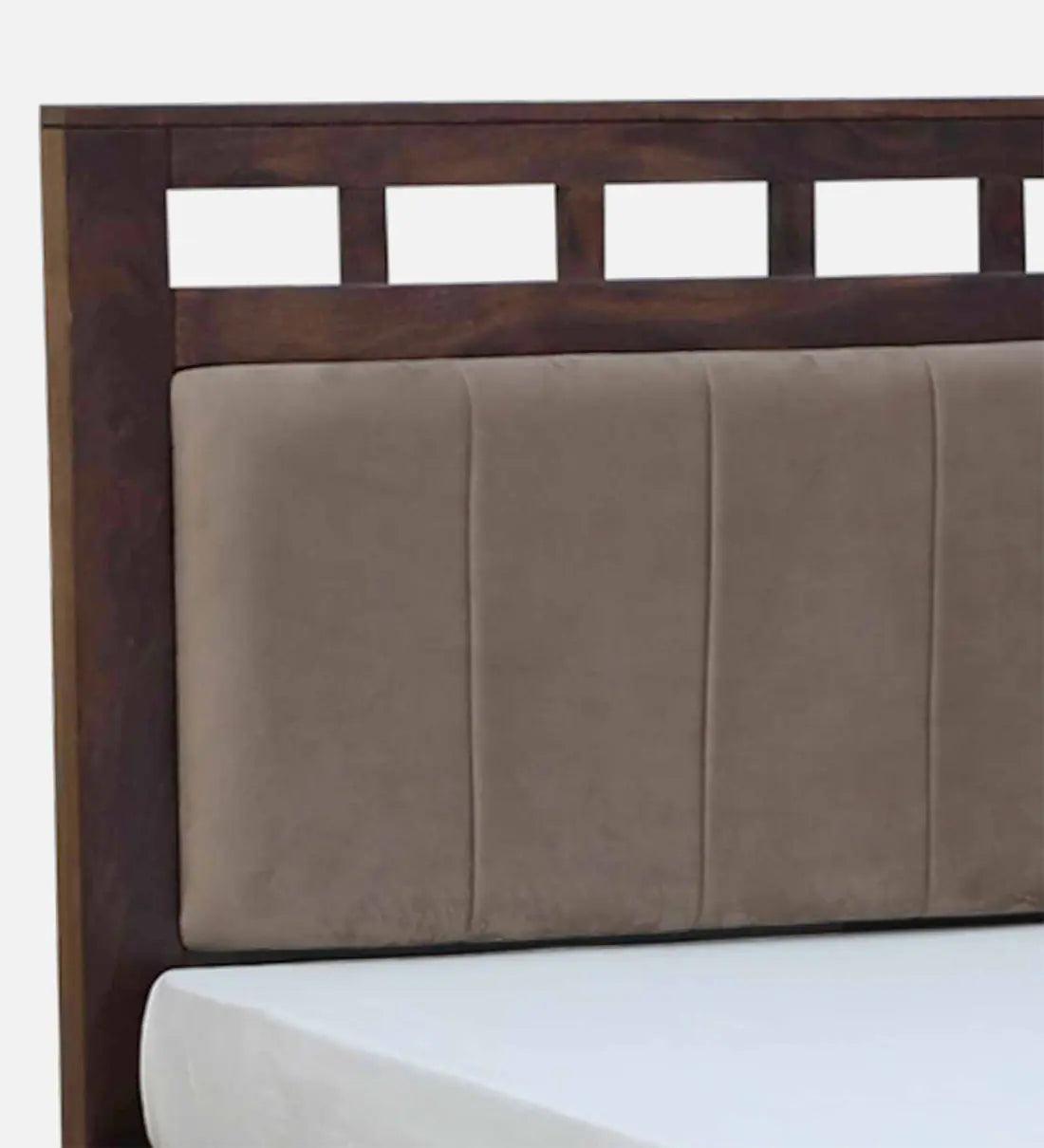 Sheesham Wood King Size Bed In Scratch Resistant Provincial Teak Finish With Drawer Storage