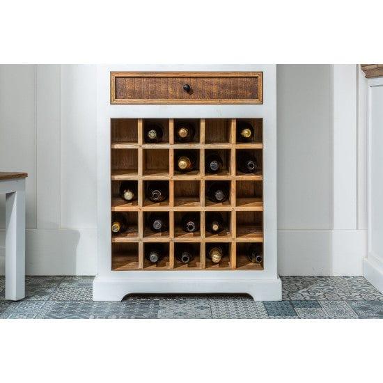 Whitewave Solid Wood Wine Rack with Glass and Bottle Holders | Rustic Bar Cabinet 72x45x196 CM (Wine Rack) - Ouch Cart 