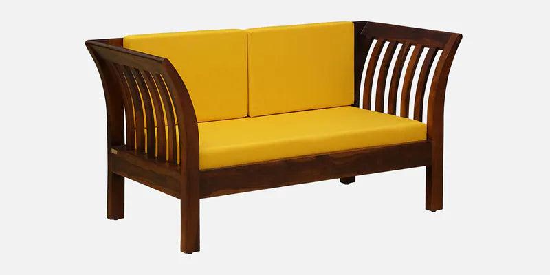 Sheesham Wood 2 Seater Sofa in Scratch Resistant Honey Oak Finish - Ouch Cart 