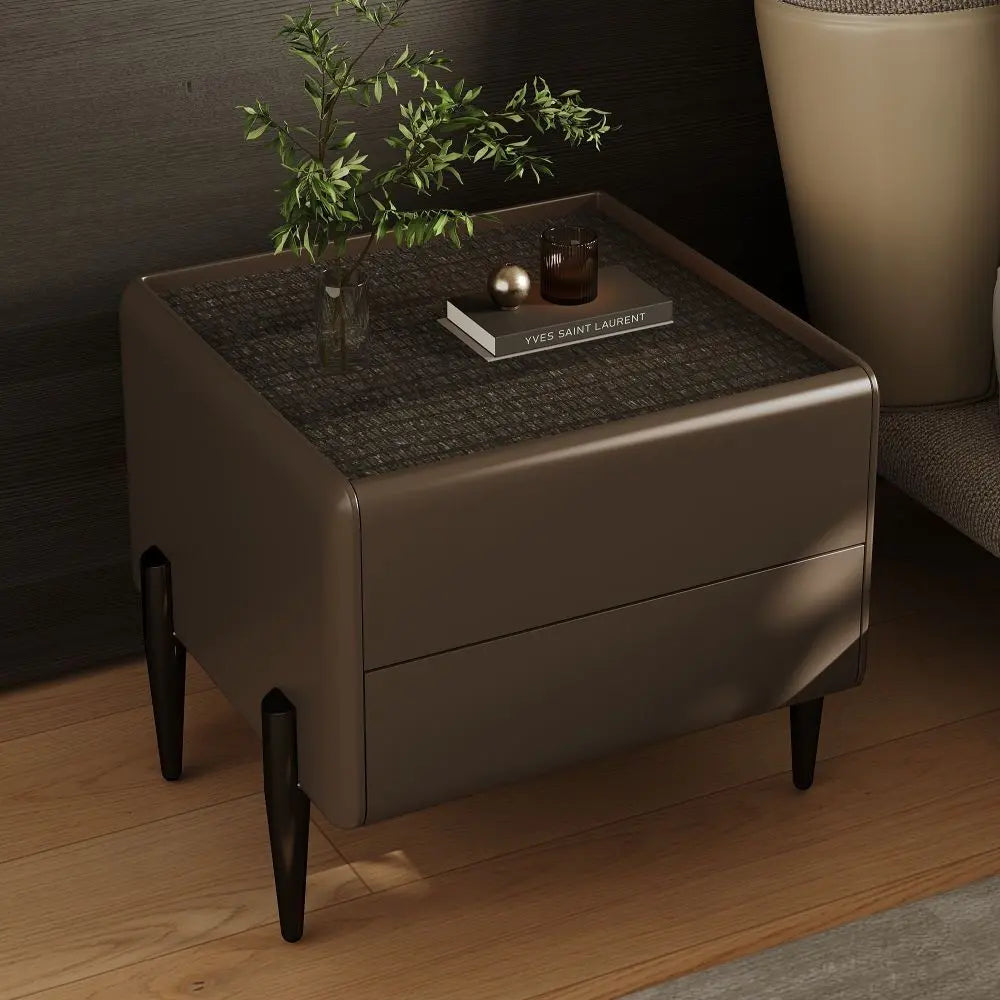 Modern 2 Drawer Bedside Table