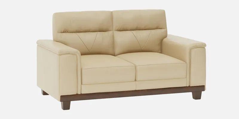 Leather 2 Seater Sofa in Beige Colour - Ouch Cart 