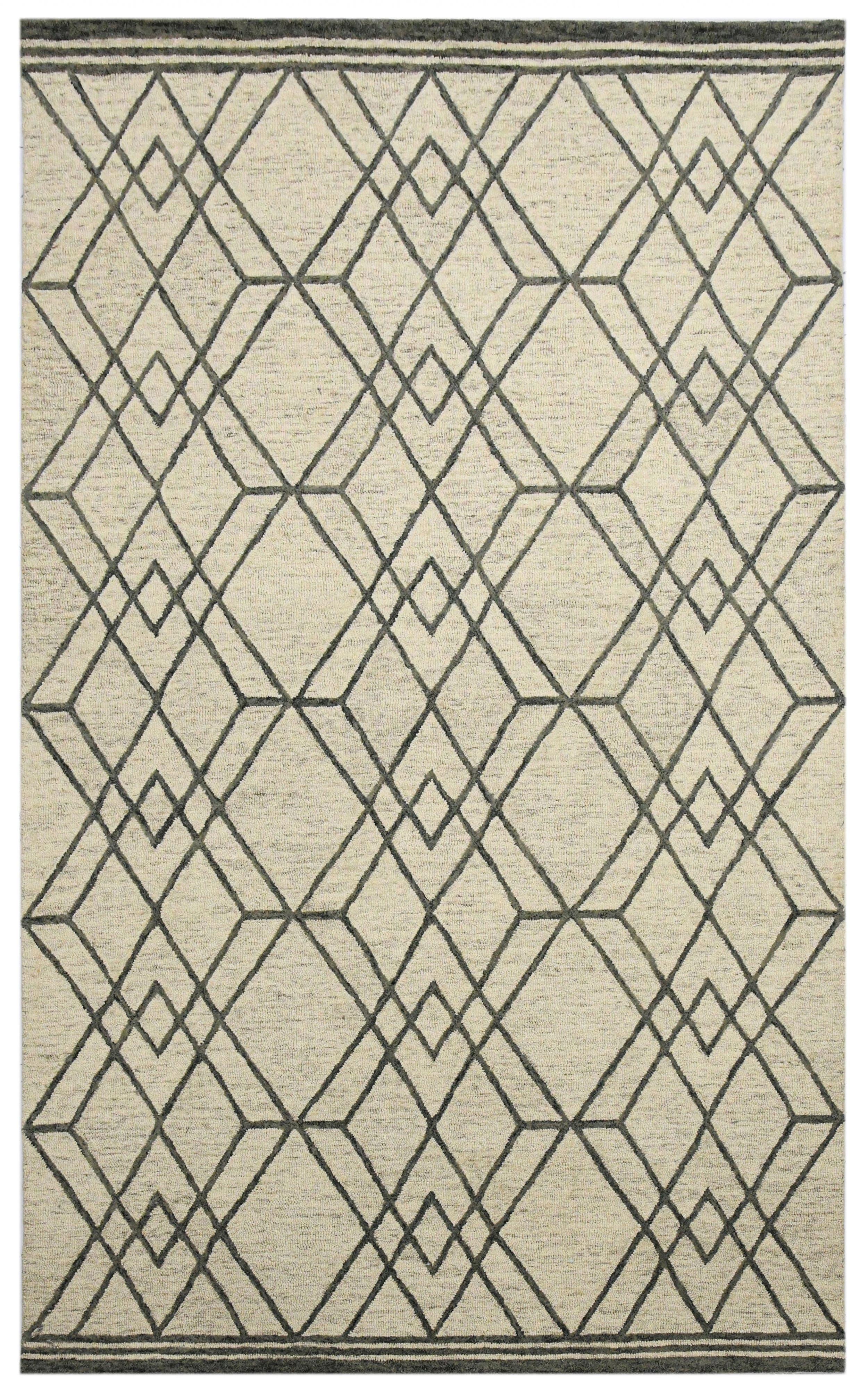 Ivory Wool Vista 4x6 Feet Hand-Tufted Carpet - Rug - Ouch Cart 