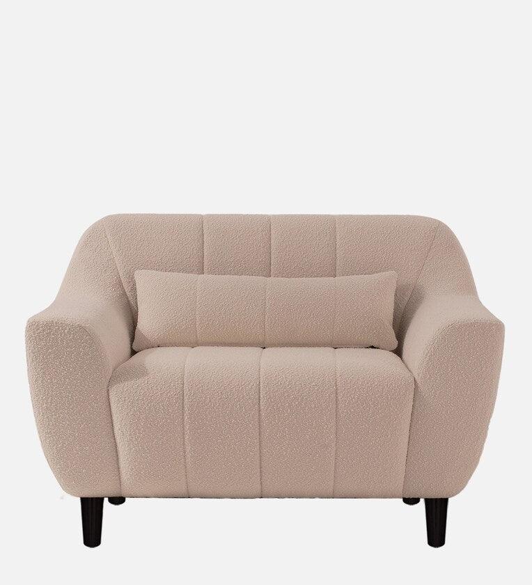 Fabric 1 Seater Sofa In Regal Beige Colour - Ouch Cart 