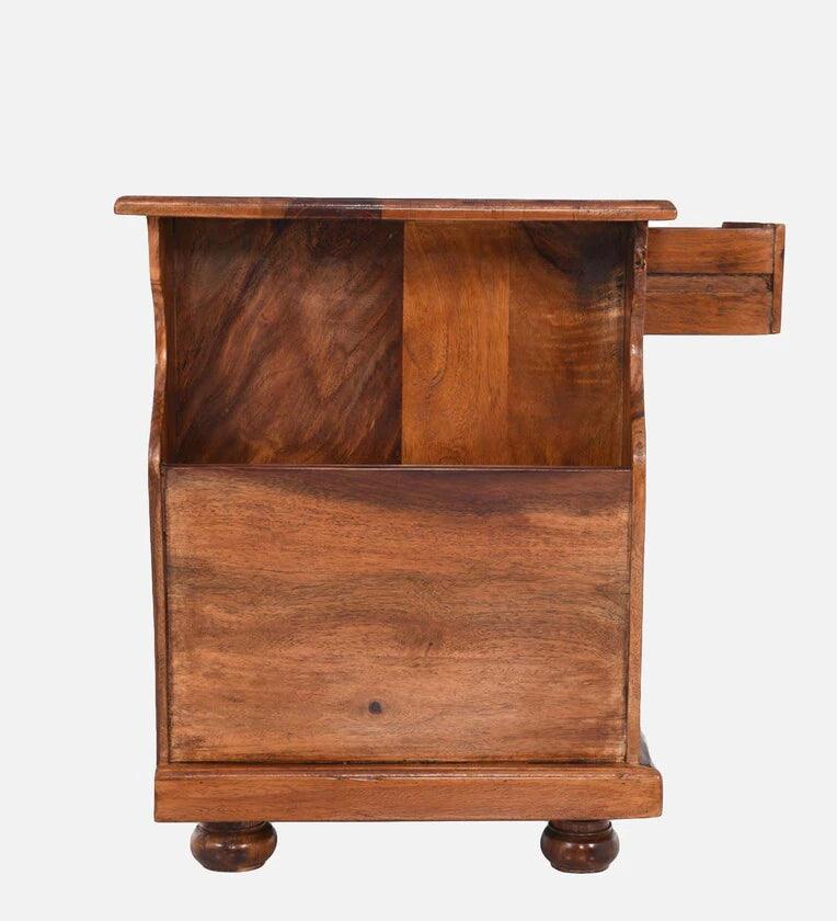 Sheesham Wood Bedside Table In Brown Colour - Ouch Cart 