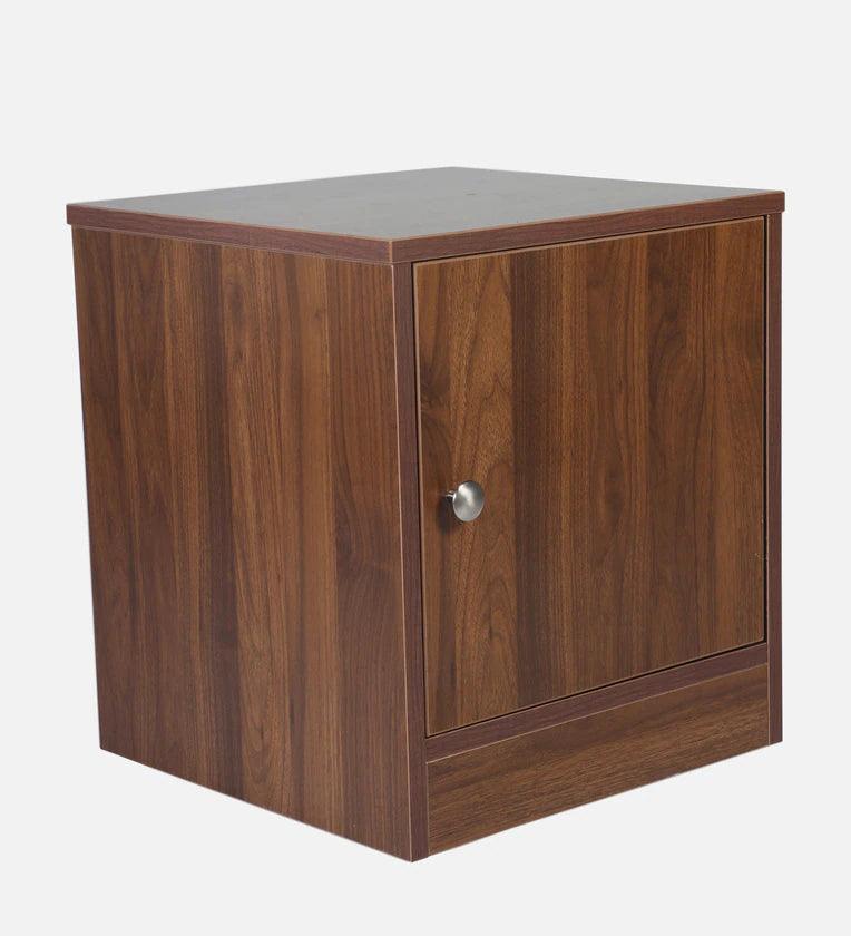 Bedside Table In Columbian Walnut Finish with Storage - Ouch Cart 