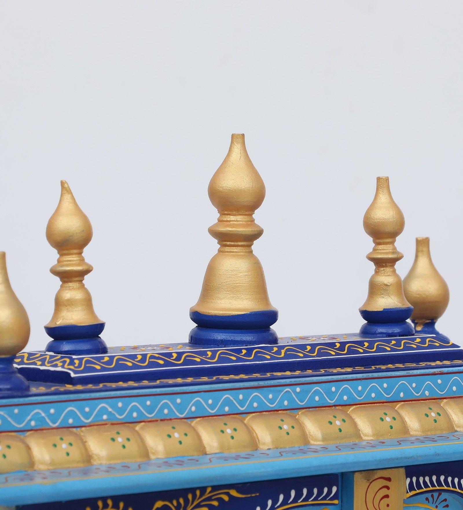 Multicolor Sheesham Wood & MDF Pooja Mandir With Door, - Ouch Cart 