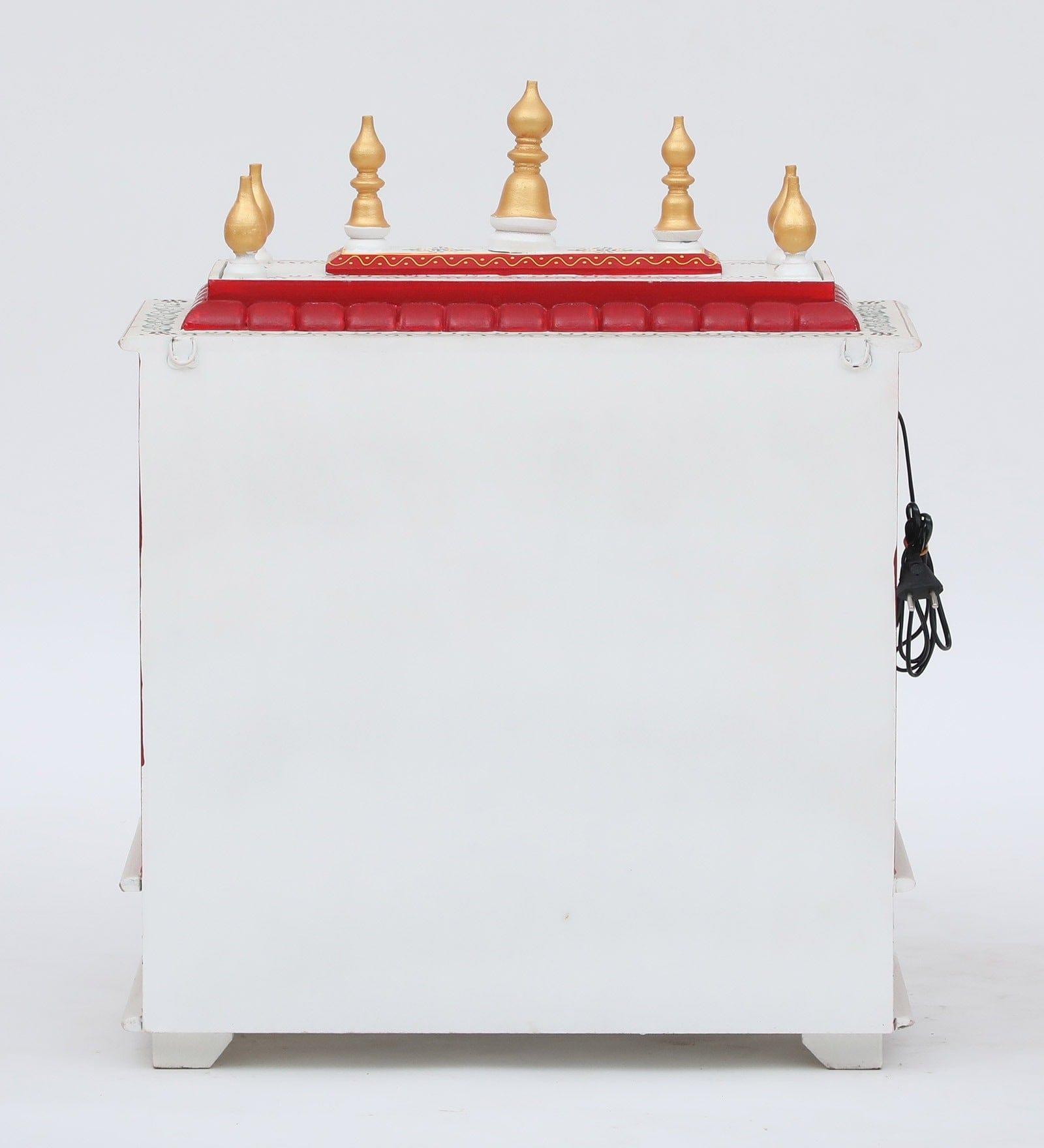 Multicolor Sheesham Wood & MDF Pooja Mandir With Door, - Ouch Cart 