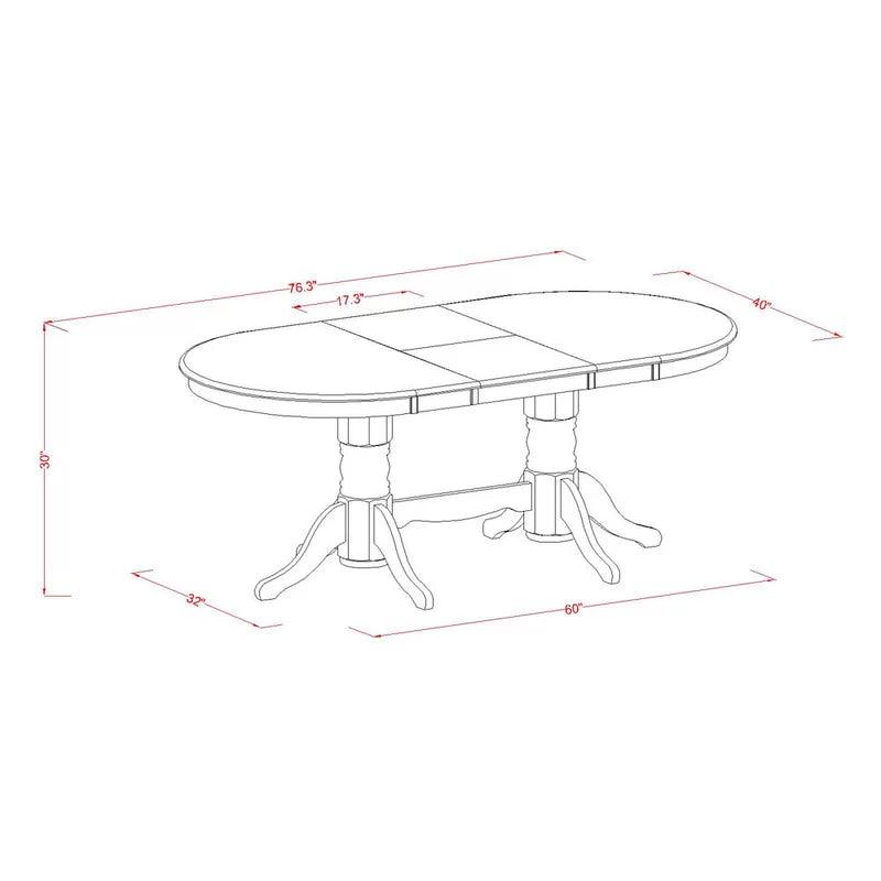 9 - Piece Extendable Solid Wood Double Pedestal Dining Set - Ouch Cart 