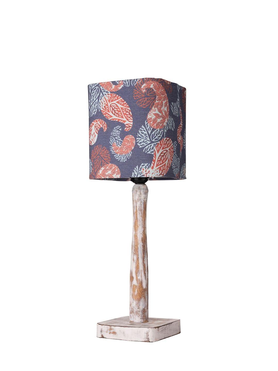 Curve Distress white Lamp with Colorful Ambee shade - Ouch Cart 