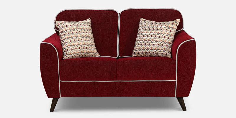 Fabric 2 Seater Sofa In Rust Red Colour - Ouch Cart 