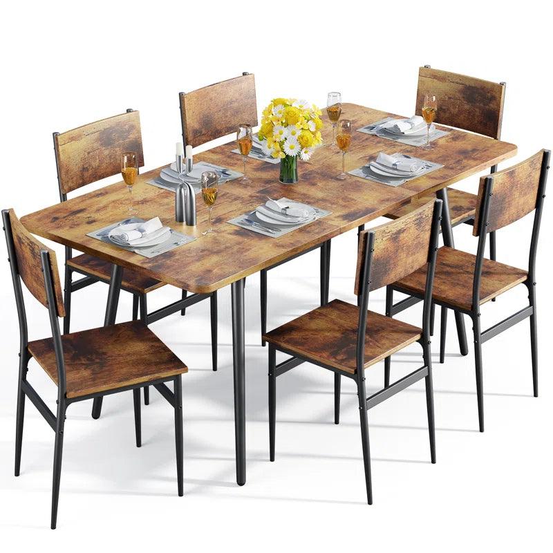 7 - Piece Extendable Dining Set - Ouch Cart 