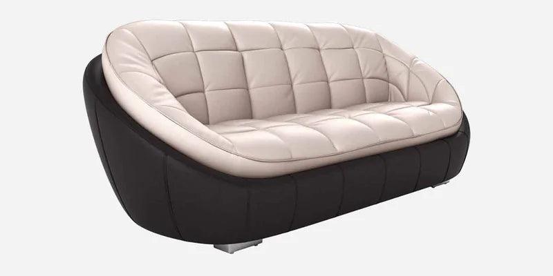 Leatherette 3 Seater Sofa in Black & Beige Colour - Ouch Cart 