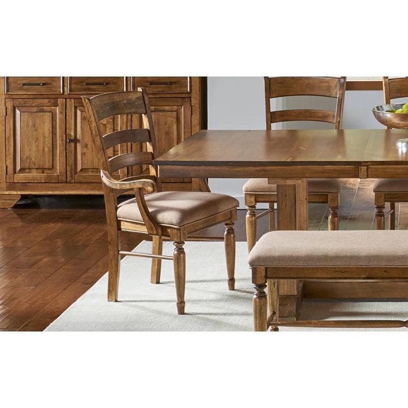 9 - Piece Extendable Solid Wood Trestle Dining Set - Ouch Cart 