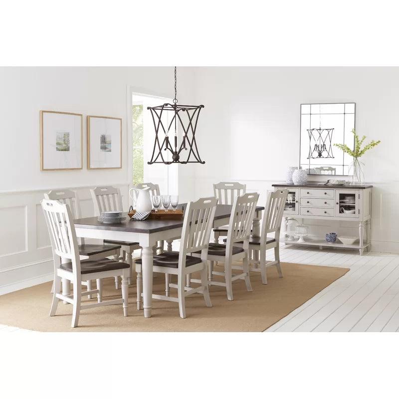 9 - Piece Extendable Solid Wood Dining Set - Ouch Cart 