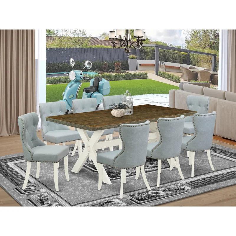 9 - Piece Trestle Dining Set - Ouch Cart 