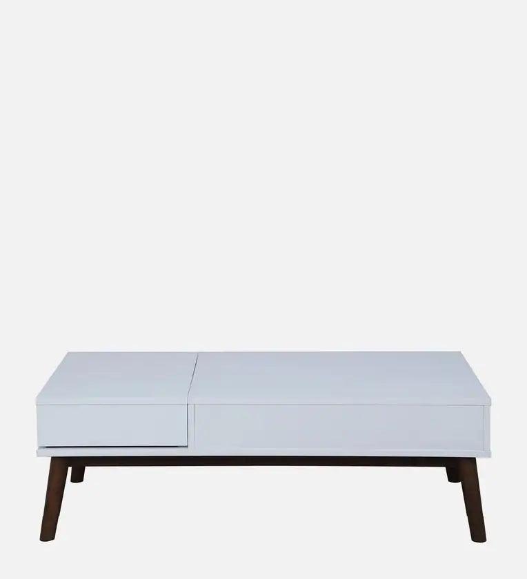 Coffee Table In White Finish - Ouch Cart 