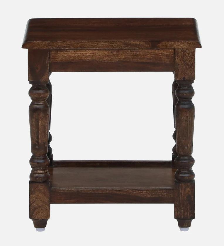 Sheesham Wood Nightstand In Provincial Teak Finish - Ouch Cart 