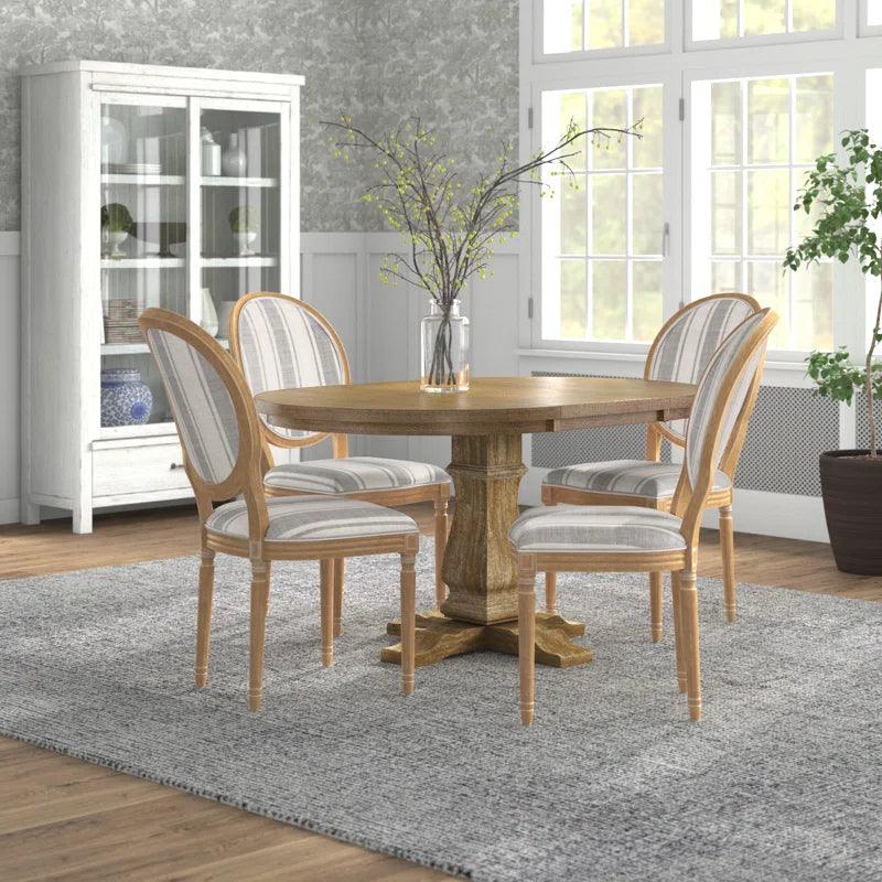 5 - Piece Extendable Pedestal Dining Set - Ouch Cart 