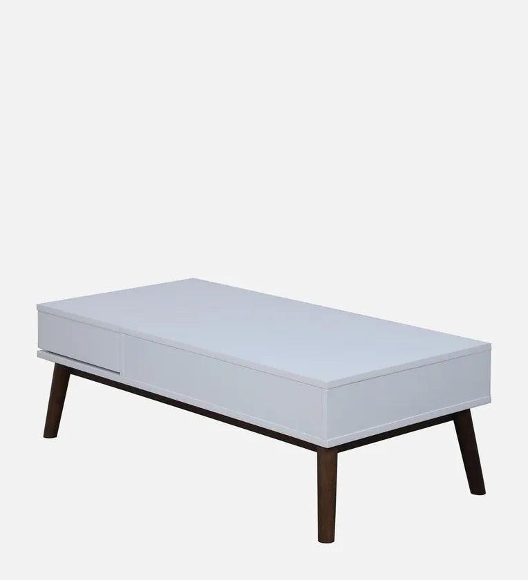 Coffee Table In White Finish - Ouch Cart 