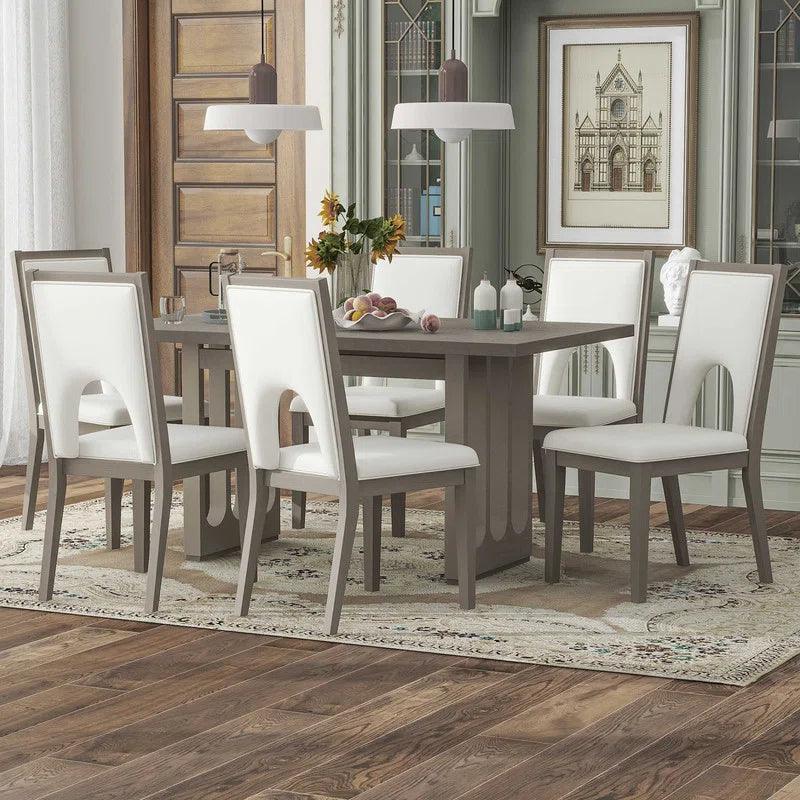 7 - Piece Trestle Dining Set - Ouch Cart 