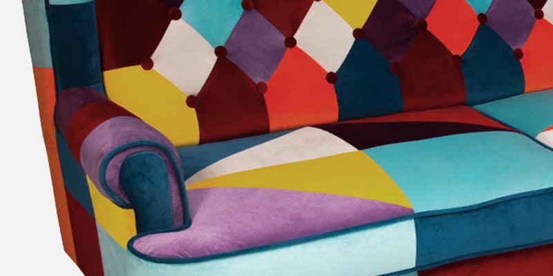 Velvet 3 Seater Sofa in Multi Colour - Ouch Cart 