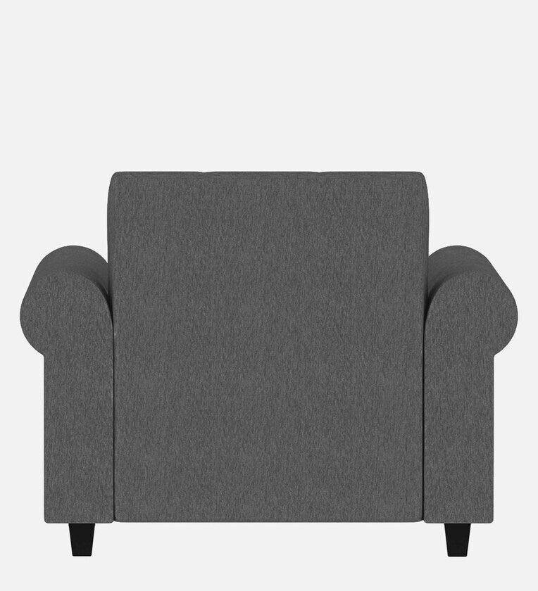 Fabric 1 Seater Sofa in Charcoal Grey Colour - Ouch Cart 