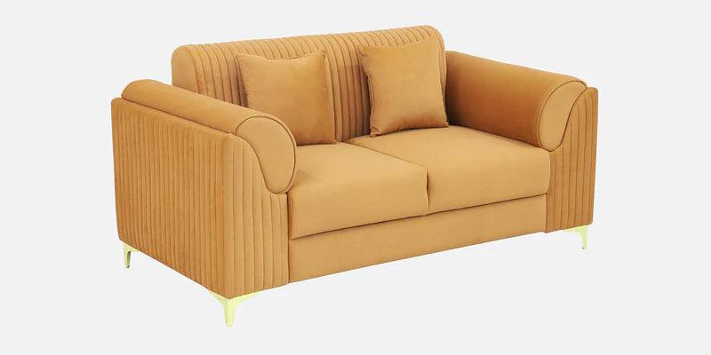 Fabric 2 Seater Sofa in Light Orange Colour - Ouch Cart 