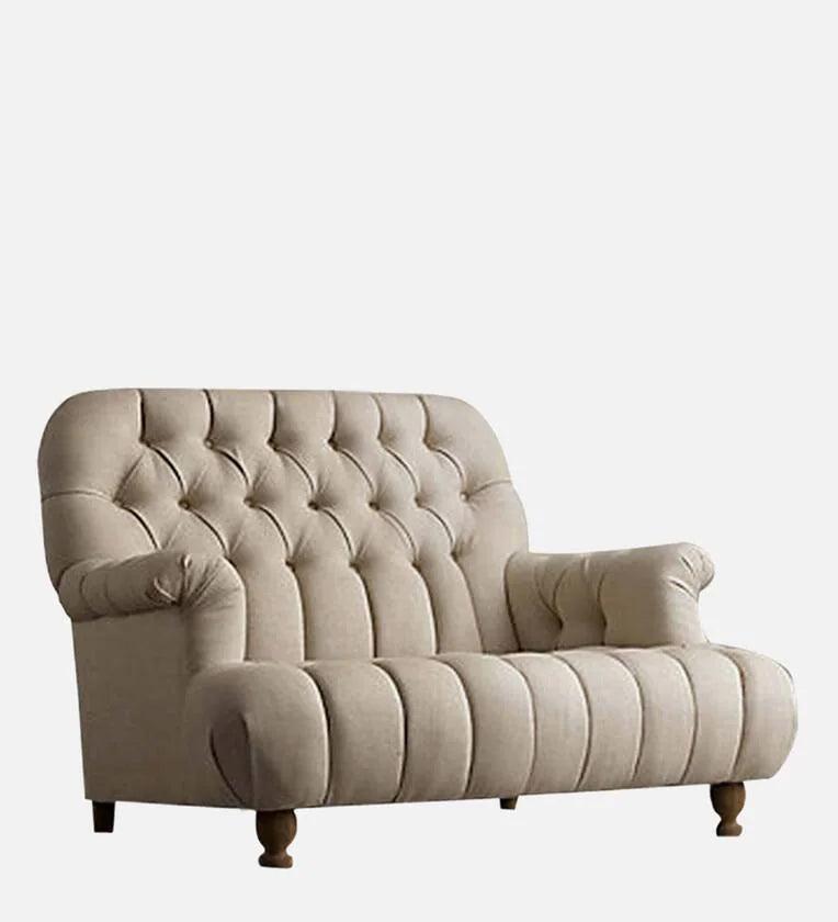 Fabric 1 Seater Sofa in Beige Colour - Ouch Cart 