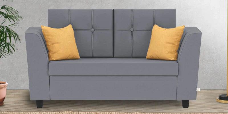 Velvet 2 Seater Sofa In Saffron Yellow Colour - Ouch Cart 