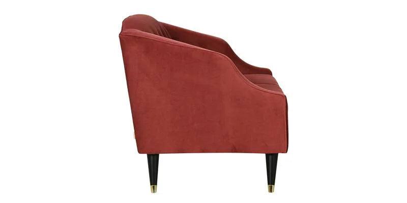 Velvet 2 Seater Sofa In Maroon Colour - Ouch Cart 