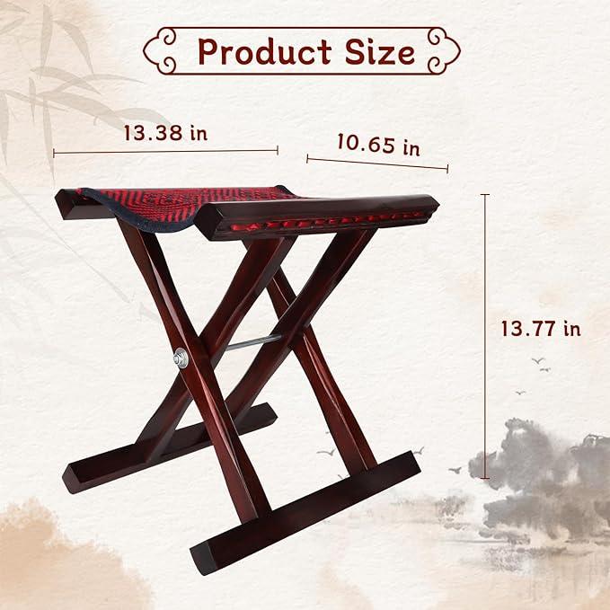 folding stool,collapsible stool,Eco-friendly wooden folding stool for adults,13.4”,foldable stool,portable stool,folding camp stool Camp Chair for Outdoor Kitchen Garden,It can carry up to 500 pounds - Ouch Cart 