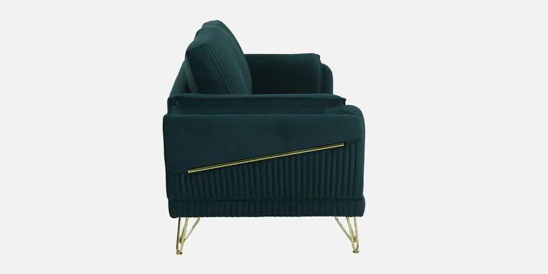 Velvet 2 Seater Sofa in Teal Blue Colour - Ouch Cart 