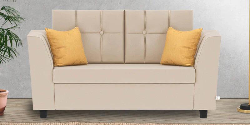 Velvet 2 Seater Sofa In Saffron Yellow Colour - Ouch Cart 