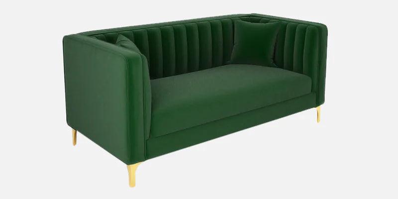 Velvet 2 Seater Sofa Green Colour - Ouch Cart 