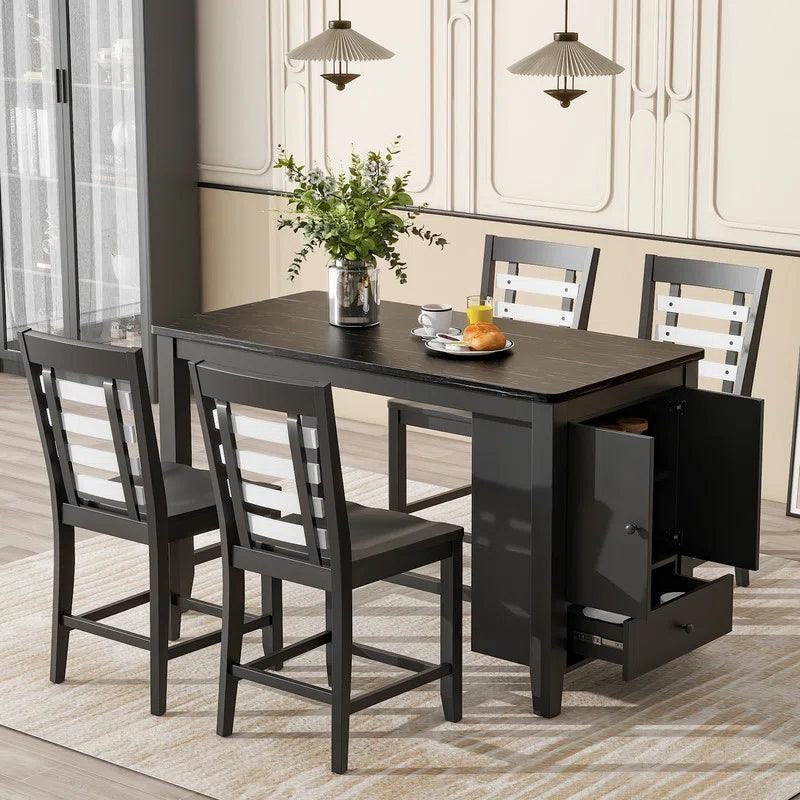 5 - Piece Trestle Dining Set - Ouch Cart 