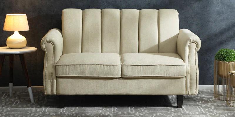 Fabric 2 Seater Sofa In Beige Colour - Ouch Cart 