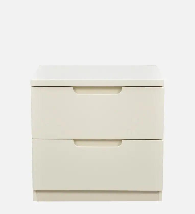 Bedside Table in White Colour - Ouch Cart 