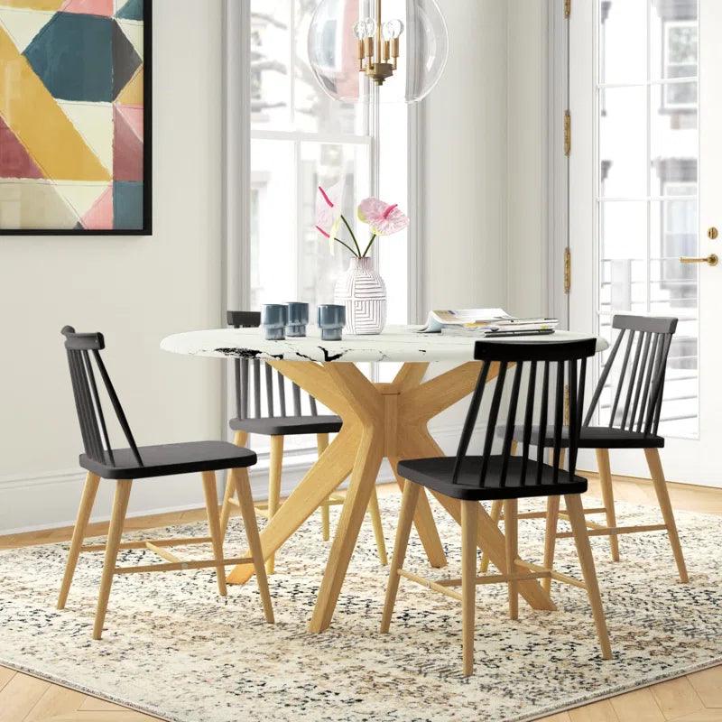 5 - Piece Pedestal Dining Set (Set of 5) - Ouch Cart 