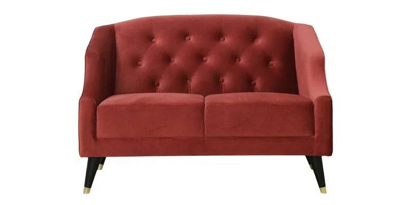 Velvet 2 Seater Sofa In Maroon Colour - Ouch Cart 