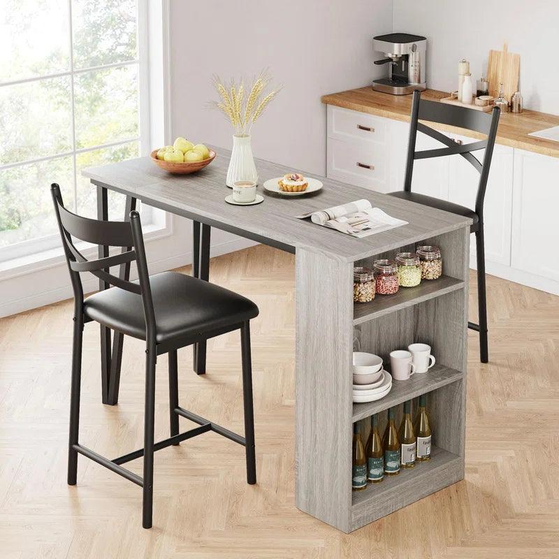 3 - Piece Three Leg Dining Set - Ouch Cart 