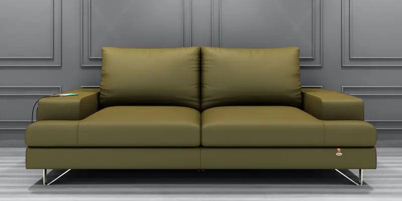 Leatherette 3 Seater Sofa in Mushroom Brown Colour - Ouch Cart 