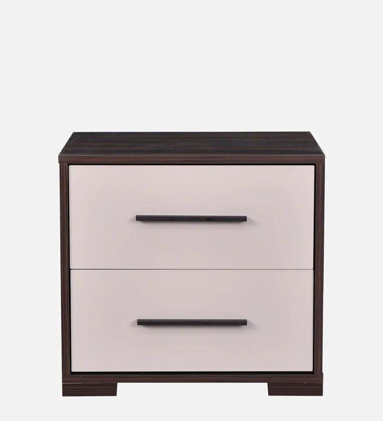 Bedside Table in Brown And White Colour - Ouch Cart 