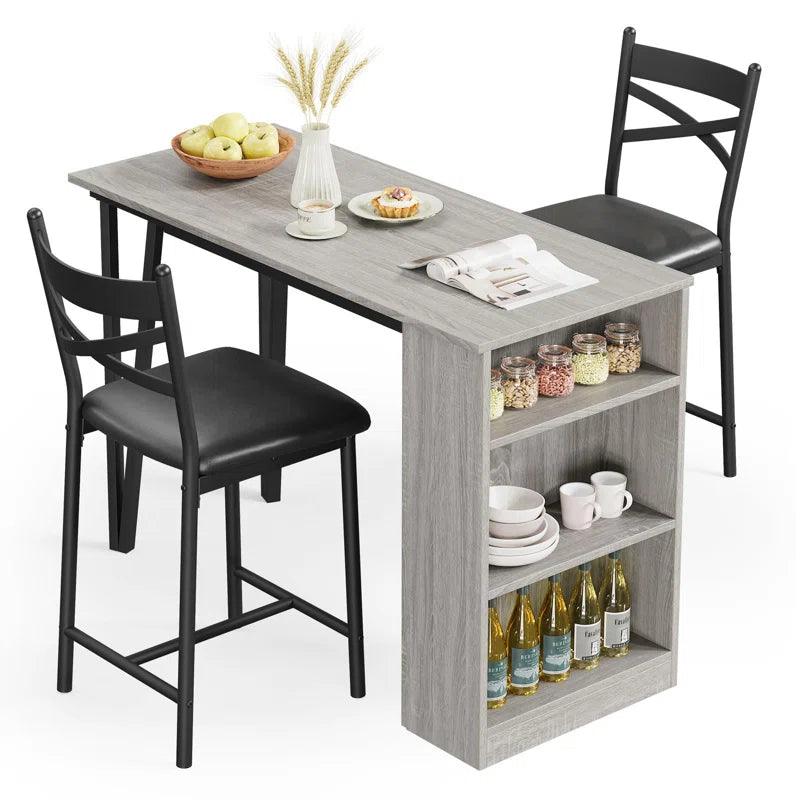 3 - Piece Three Leg Dining Set - Ouch Cart 