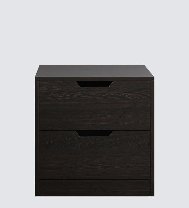 Bedside Table in Brown Flowery Wenge Finish - Ouch Cart 