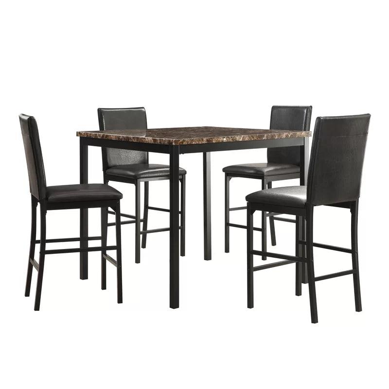 Piece Faux Marble Top Dining Set - Ouch Cart 