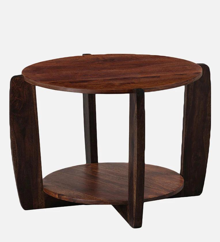 Sheesham Wood Coffee Table in Mahogany Finish - Ouch Cart 