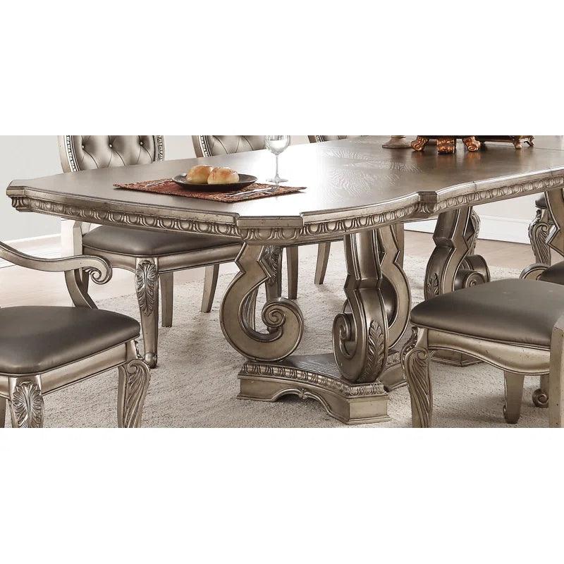 9 - Piece Extendable Double Pedestal Dining Set - Ouch Cart 